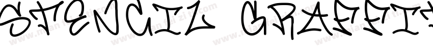 Stencil Graffiti Font字体转换